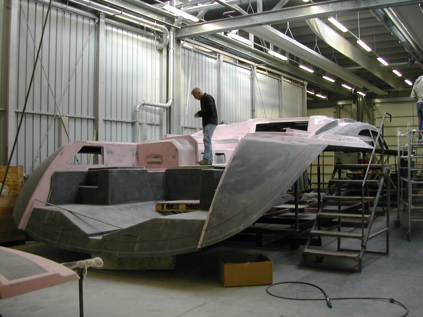 Hull #2 taking shape at the Seaway yard in Begunje, Slovenia