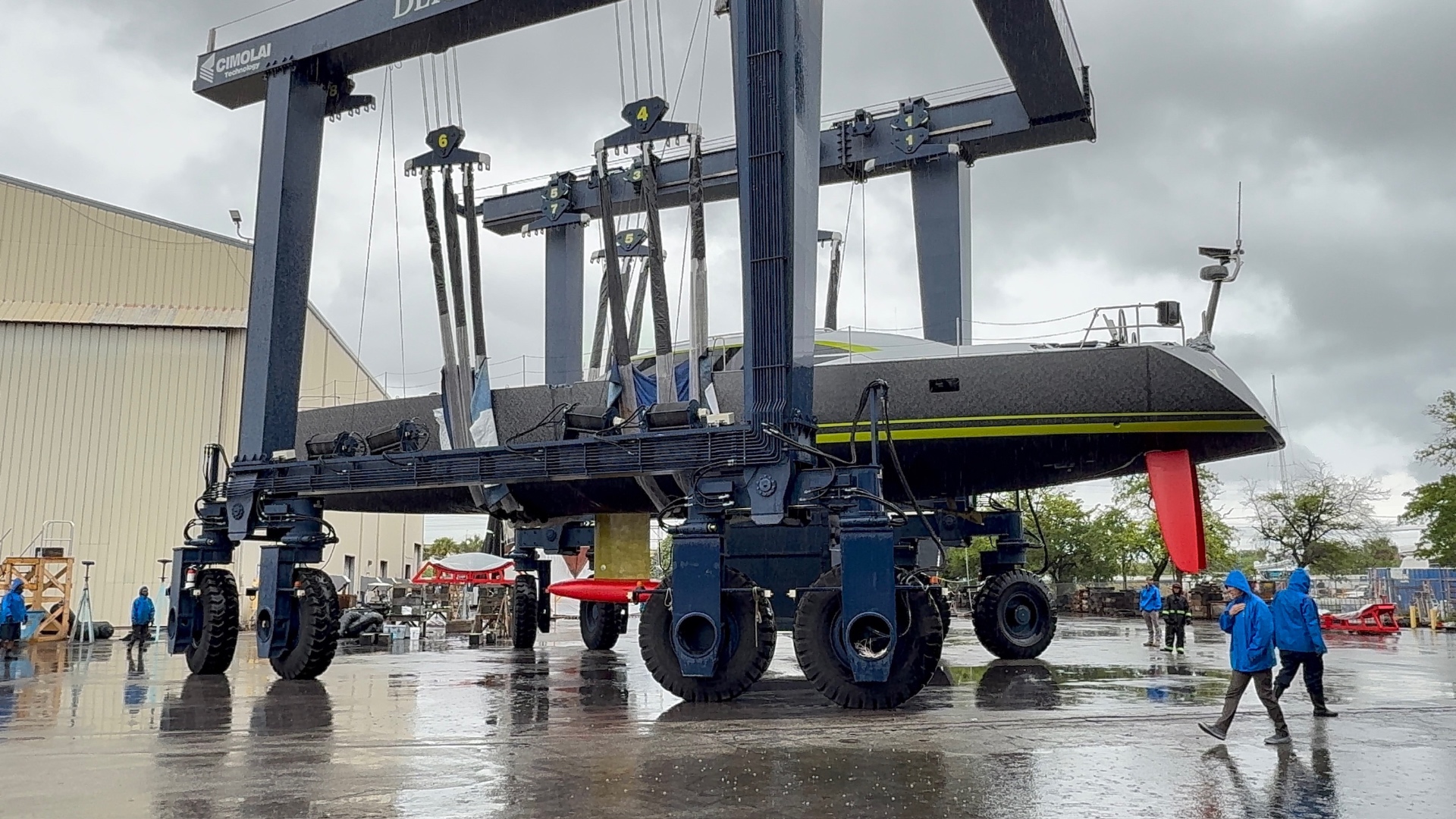 At Derektor Shipyard, Florida